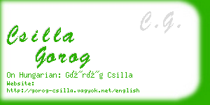 csilla gorog business card